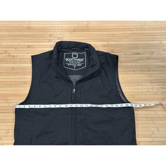 ScotteVest Men's L Quest Vest TEC Pockets Travel Gadgets Black RFID Tech Hooded - Picture 14 of 15